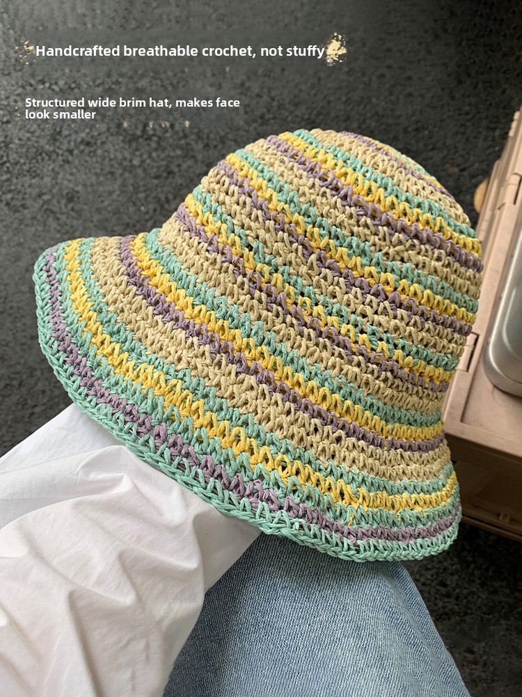 Damen-Strohhut im Fischerstil, – Bucket Hat Straw Bewertung und Preis